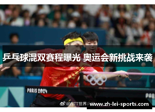 乒乓球混双赛程曝光 奥运会新挑战来袭 乒乓球混双赛程曝光 奥运会新挑战来袭